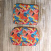 charlotte couvre plat rectangulaire multicolore vue dessus