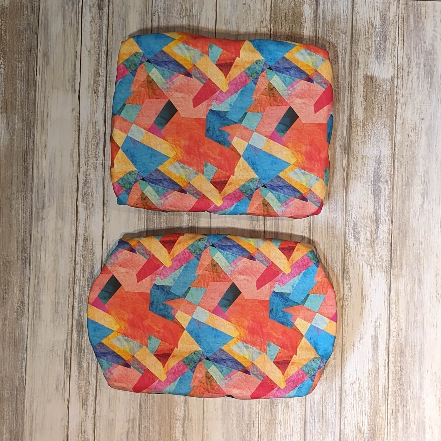 charlotte couvre plat rectangulaire multicolore vue dessus