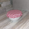 charlotte couvre plat rouge vichy taille S