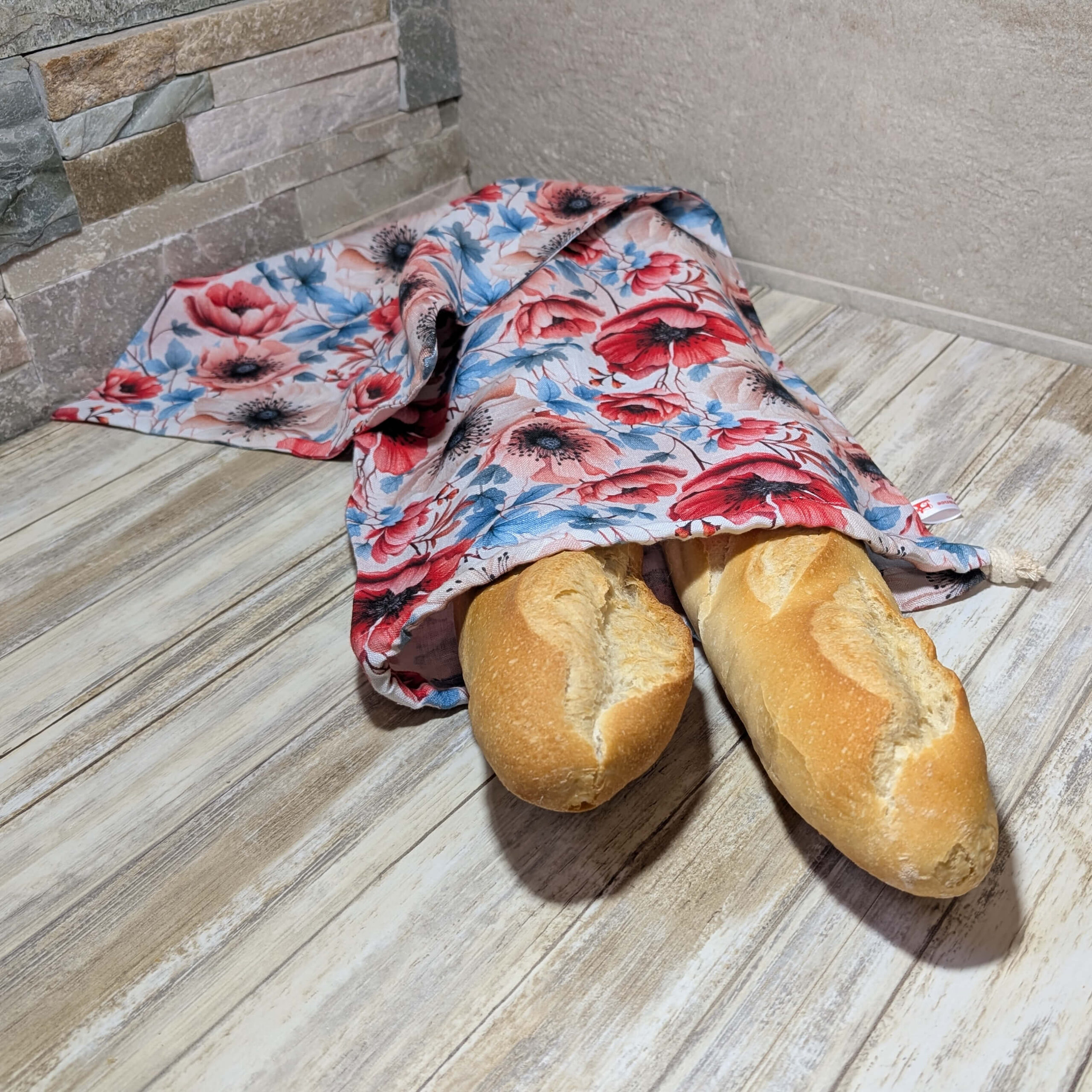 produit-sac-a-baguettes-coquelicots-face sac à baguettes coquelicots
