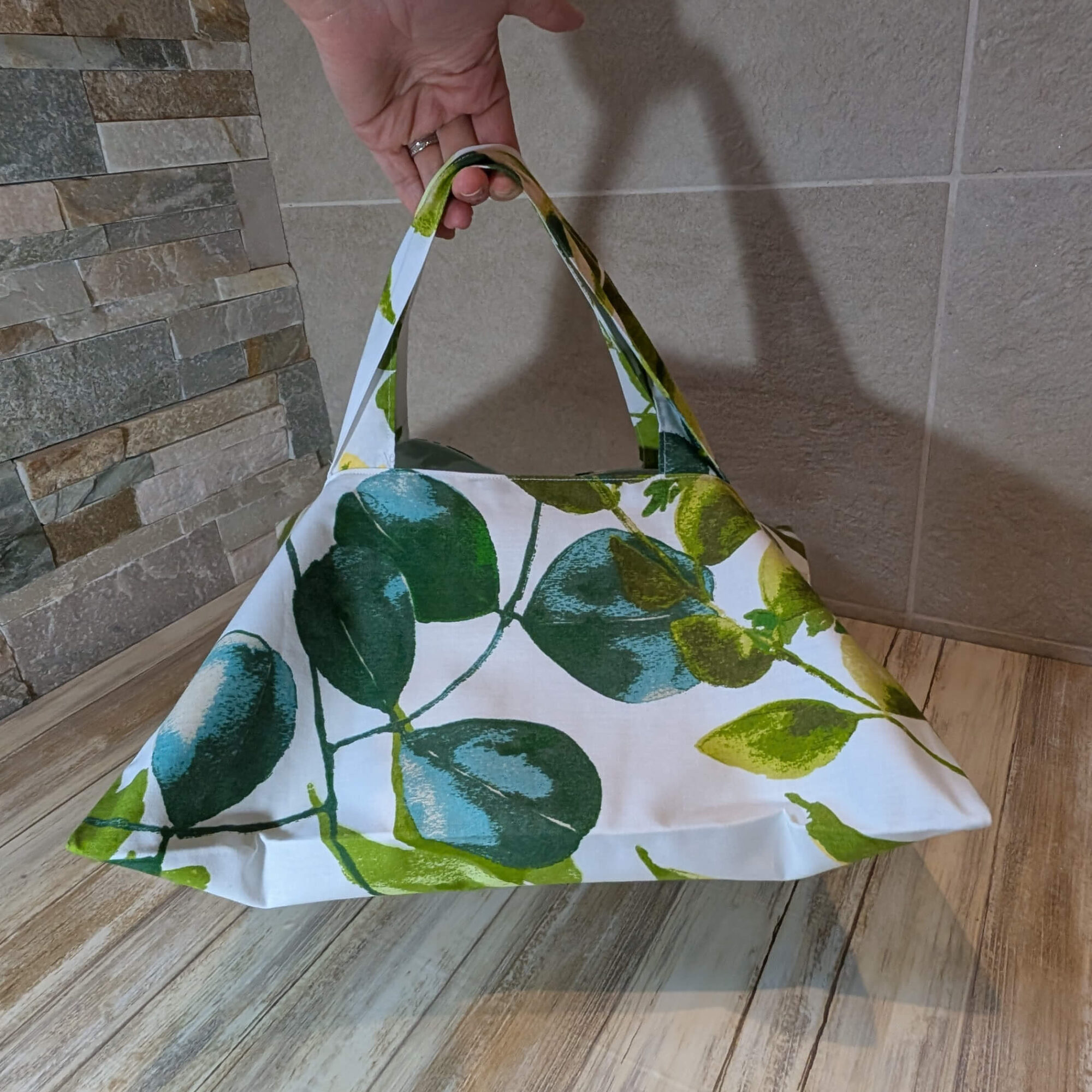 sac à tarte blanc plantes porté