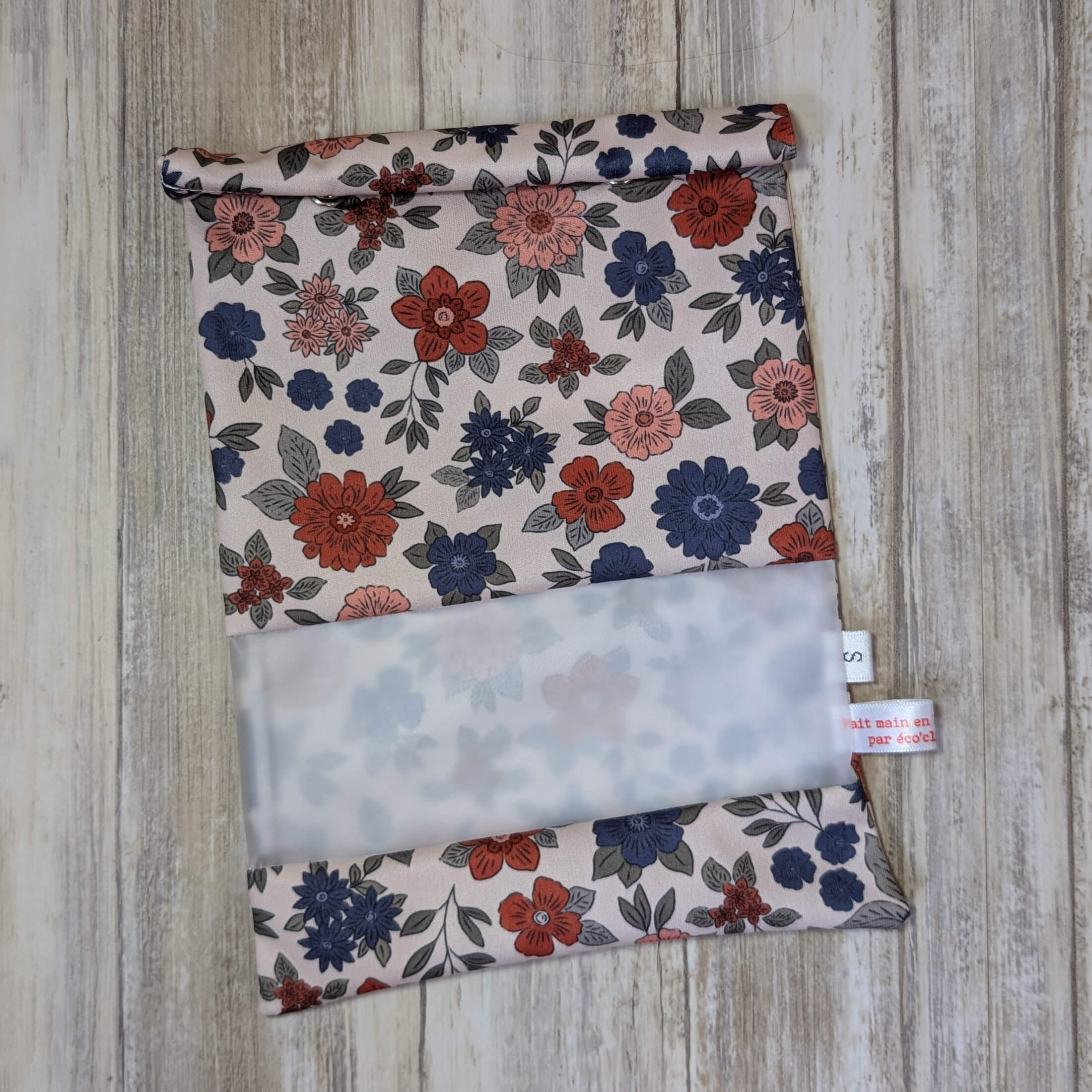 sac imperméable alimentaire fleurs