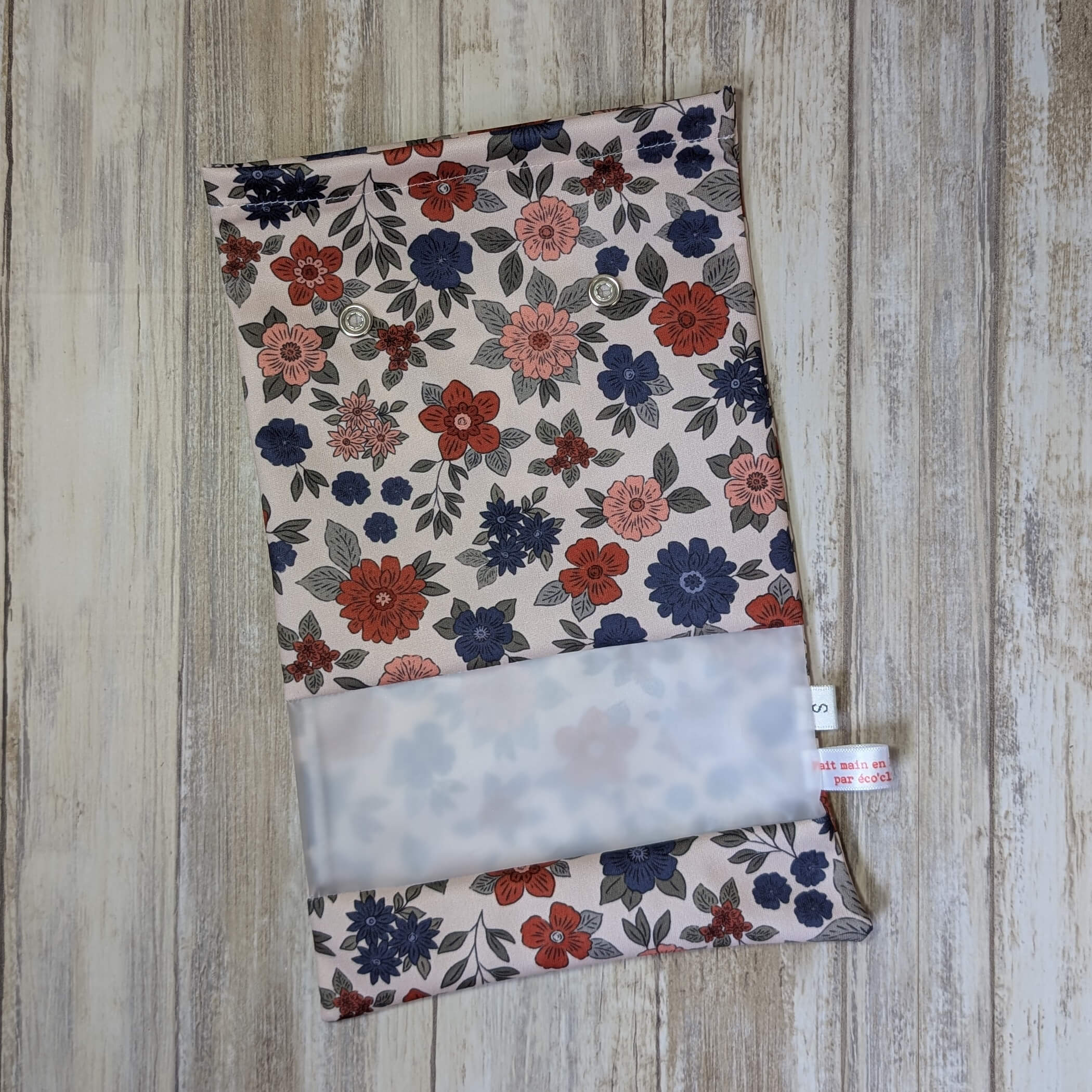 sac imperméable alimentaire fleurs