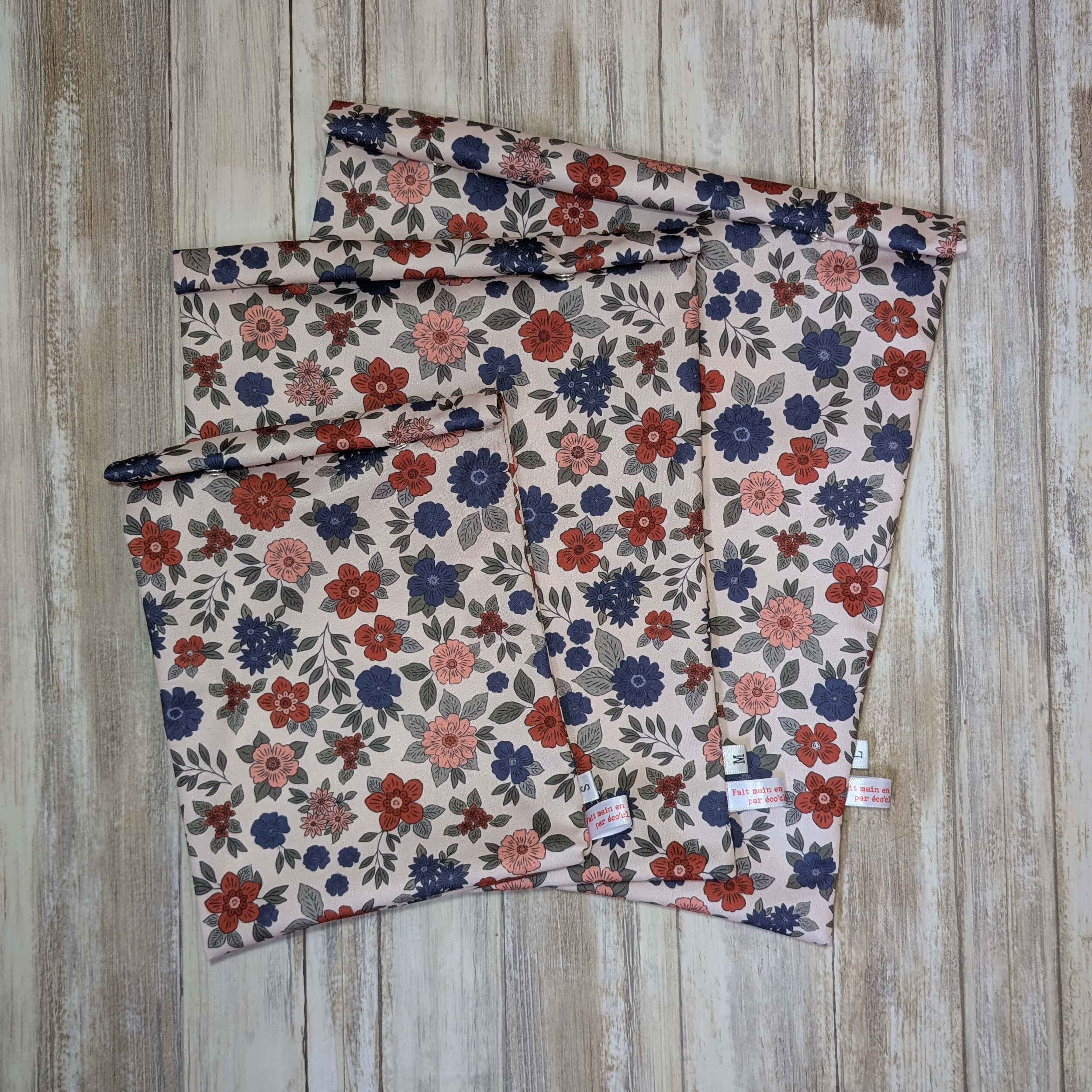 sac imperméable alimentaire fleurs